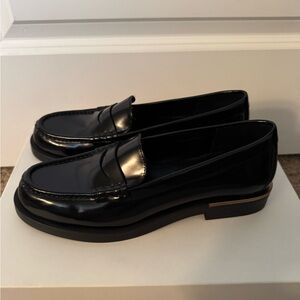 MassimoBlack Leather Loafers